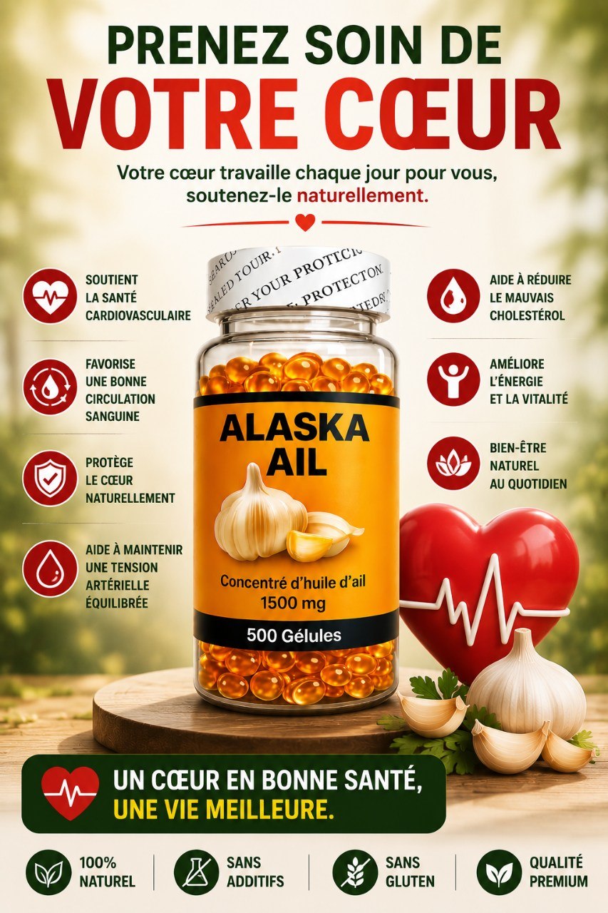 Alaska garlic 500 gellules (USA) Soutien Naturel Pour l'hypertension et Diabète
