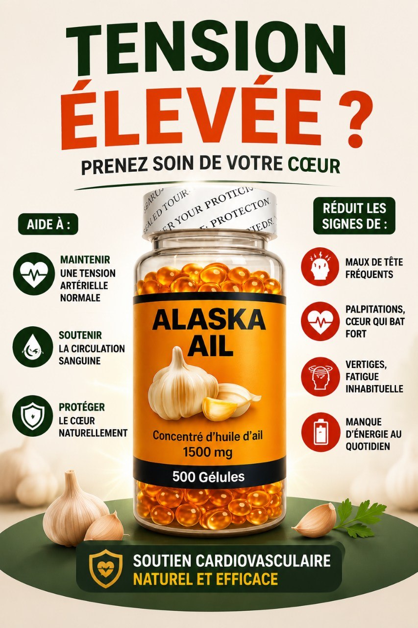 Alaska garlic 500 gellules (USA) Soutien Naturel Pour l'hypertension et Diabète